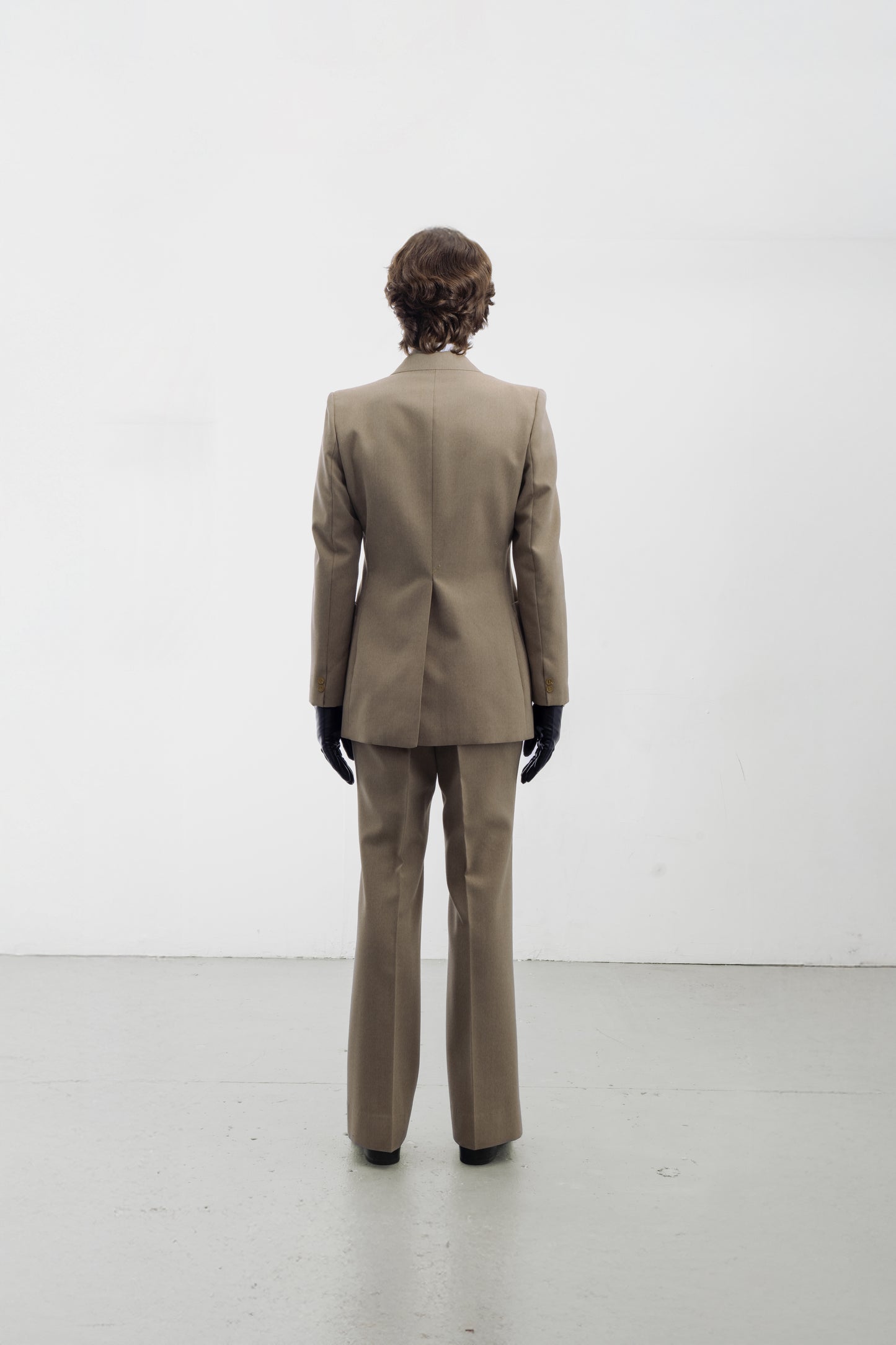 Costume beige en laine