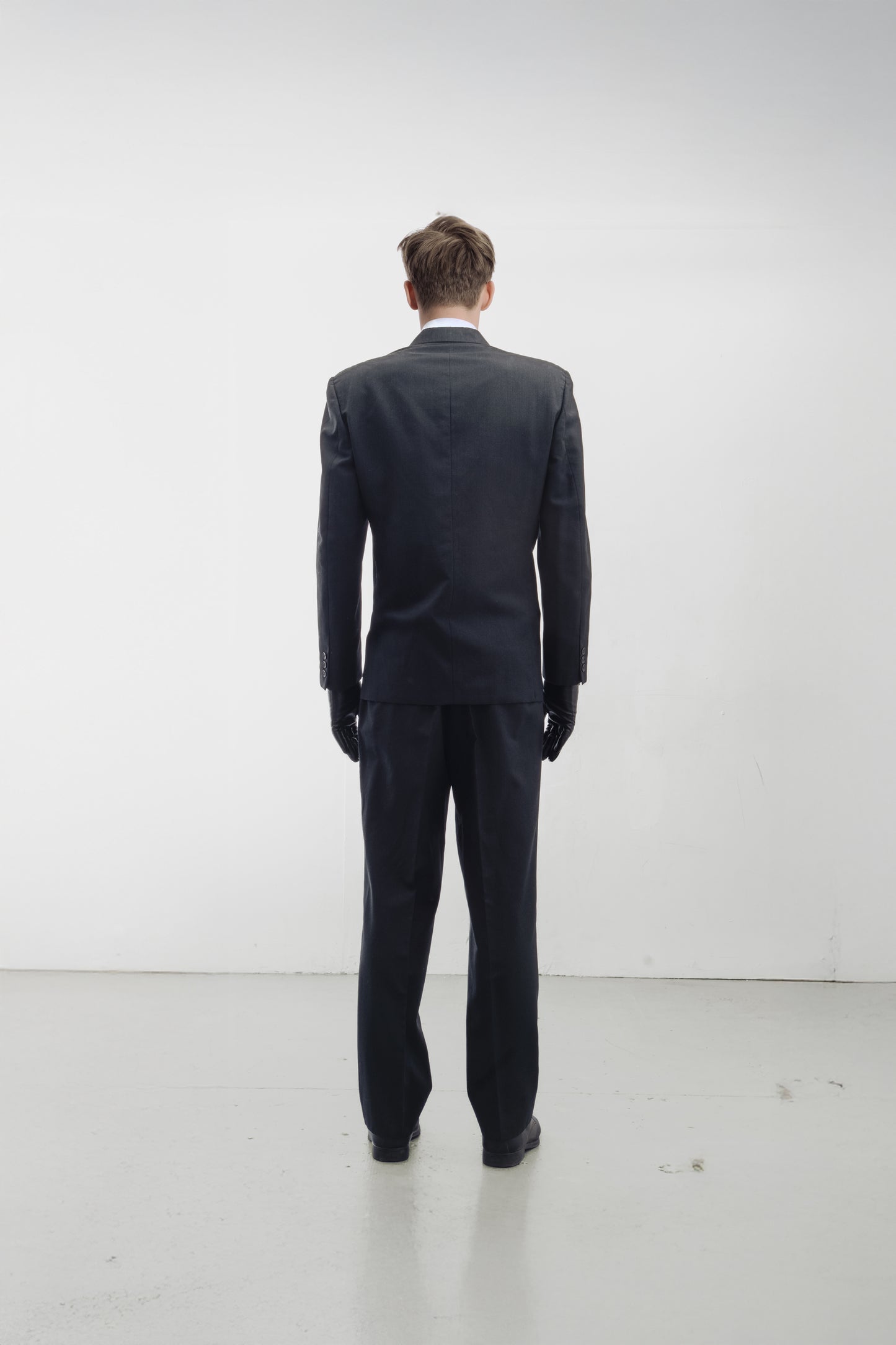 Costume croisé gris