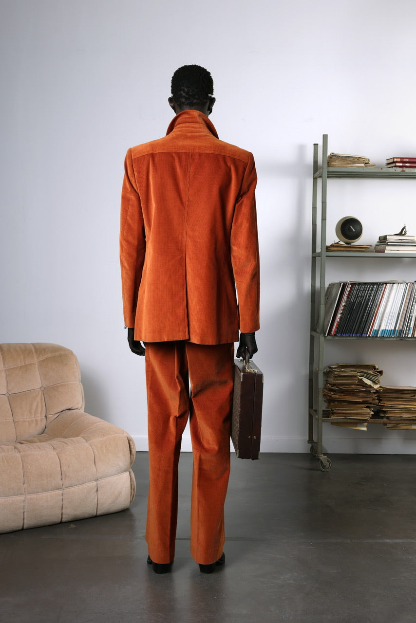 Ensemble costume en velours côtelé