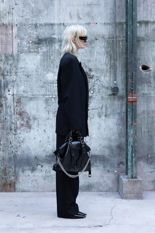 Ensemble smoking col satiné