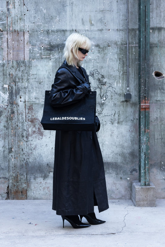 Long manteau en cuir