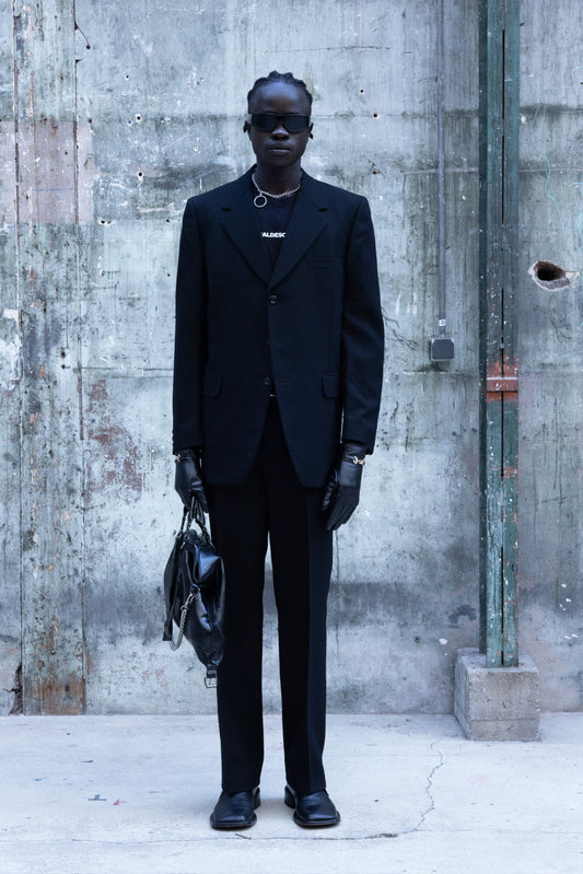 Costume droit à motif