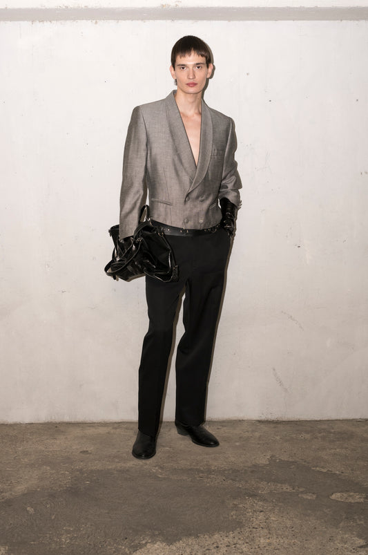 Veste spencer en laine peignée