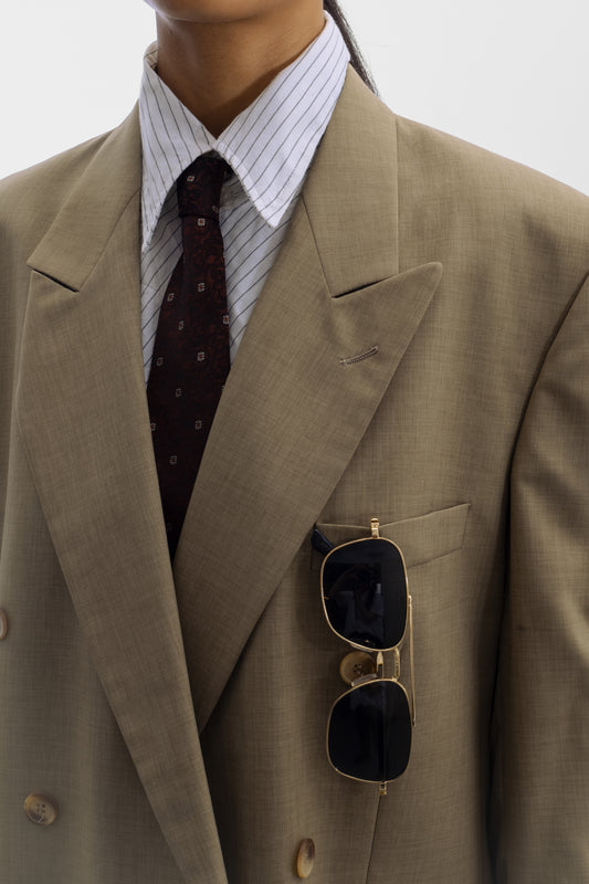 Blazer croisé avec épaulettes