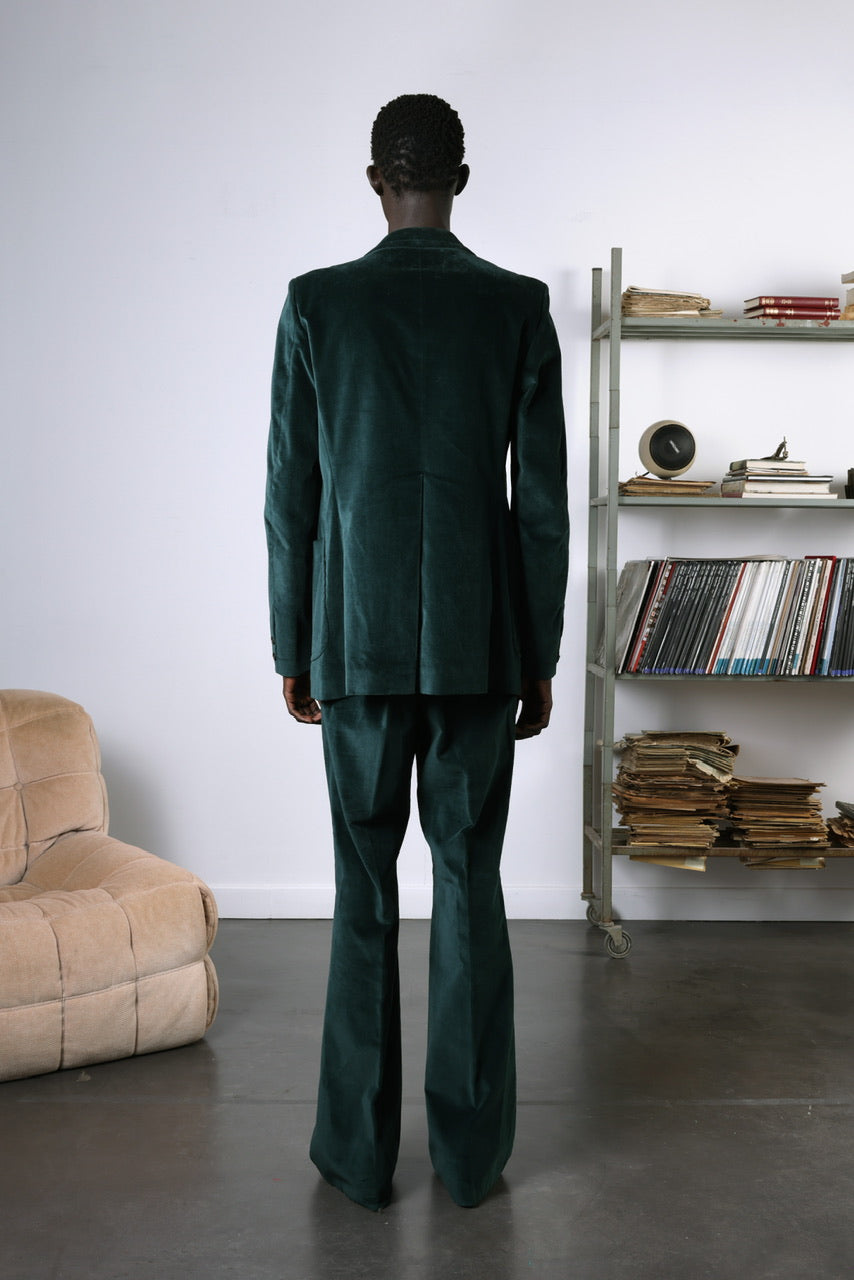 Costume en velours lisse année 70