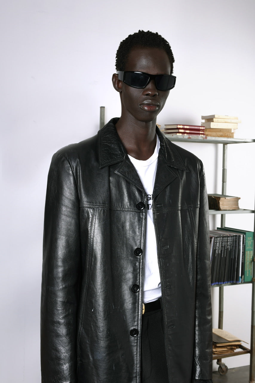 Veste courte en cuir