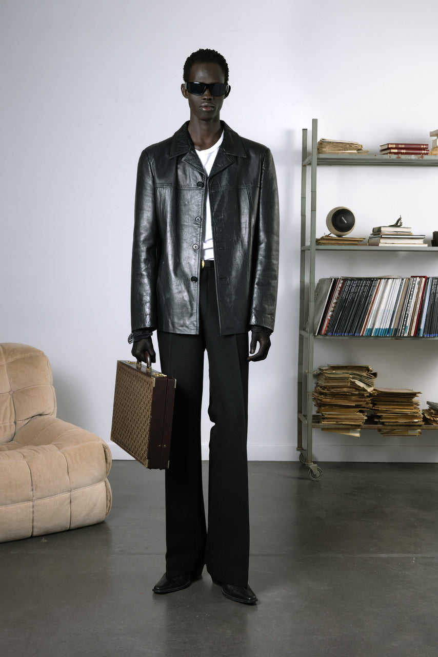 Veste courte en cuir