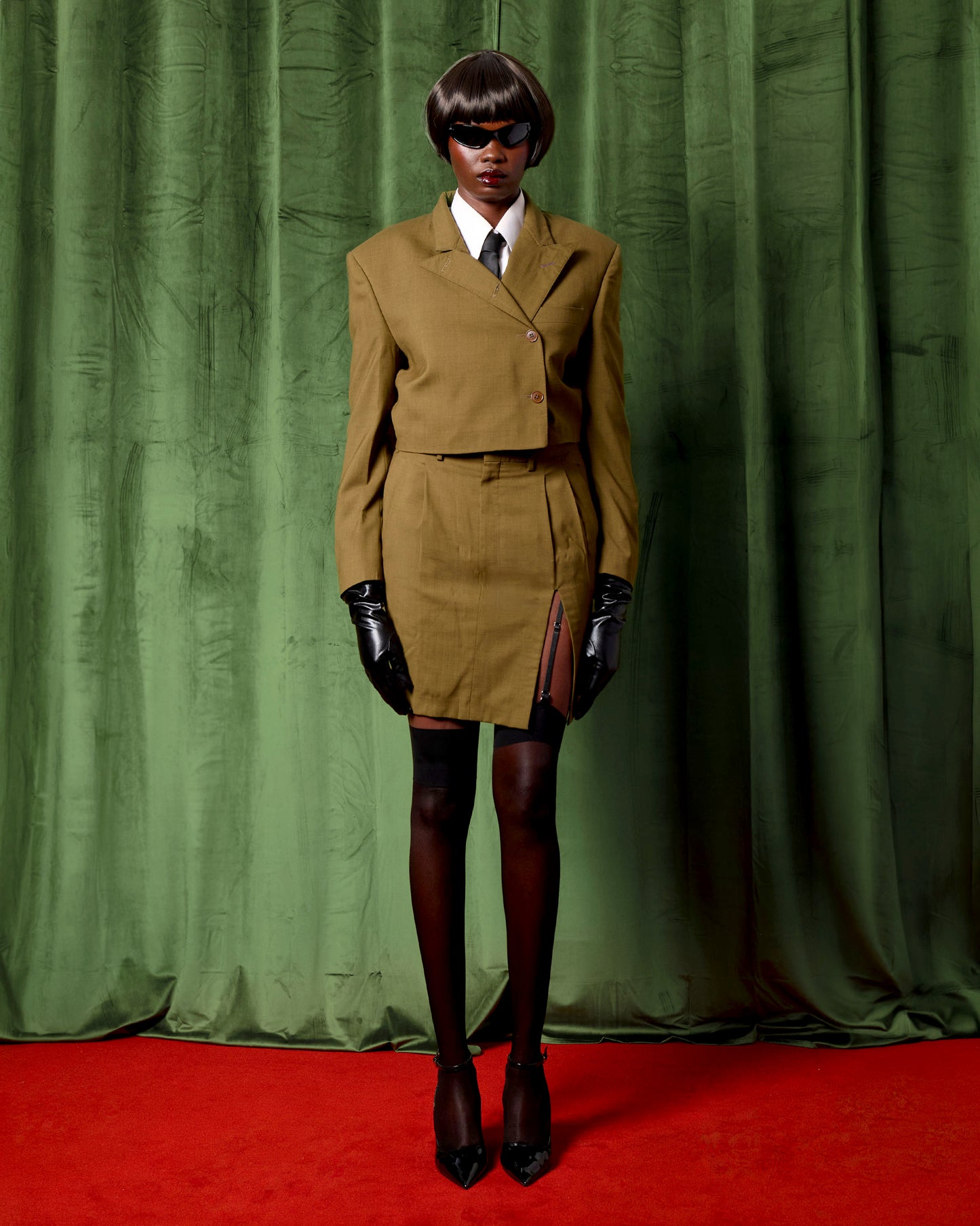 Ensemble tailleur avec fente