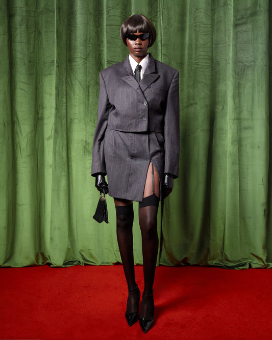 Ensemble tailleur à rayures