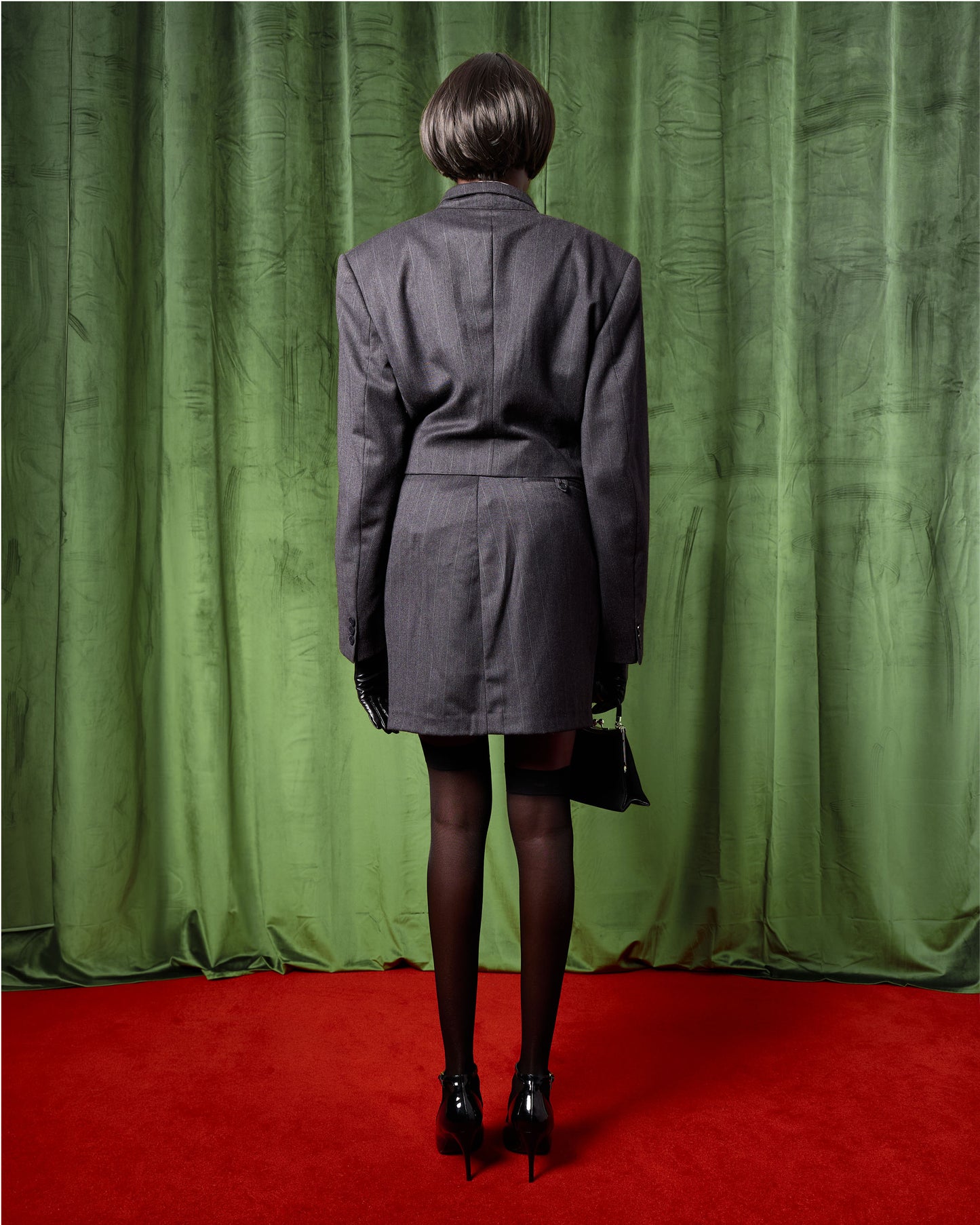 Ensemble tailleur à rayures