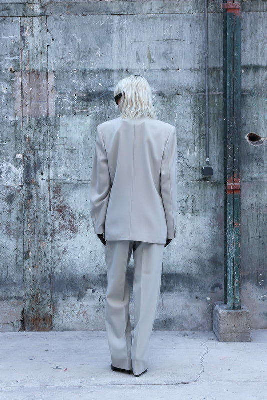 Complet croisé à fines rayures