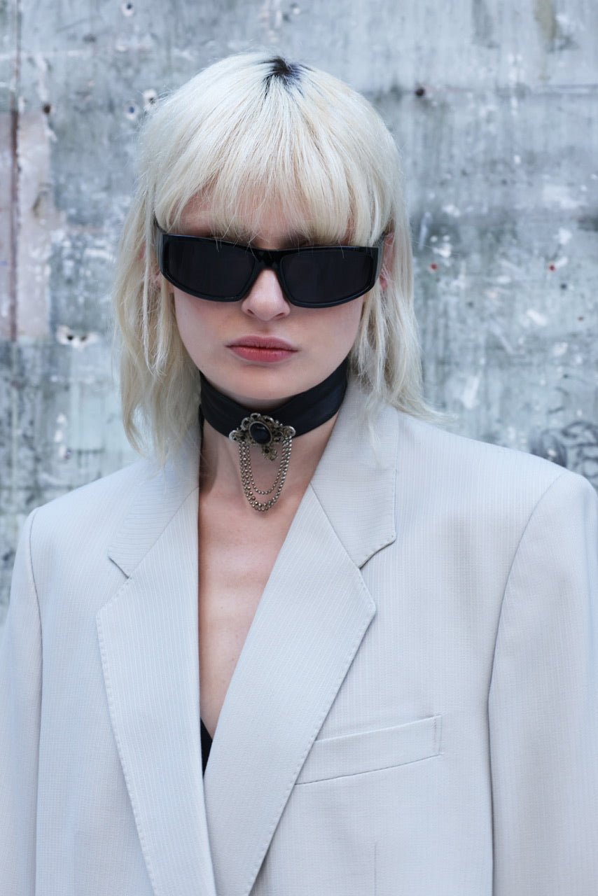 Complet croisé à fines rayures