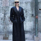 Long manteau en cuir