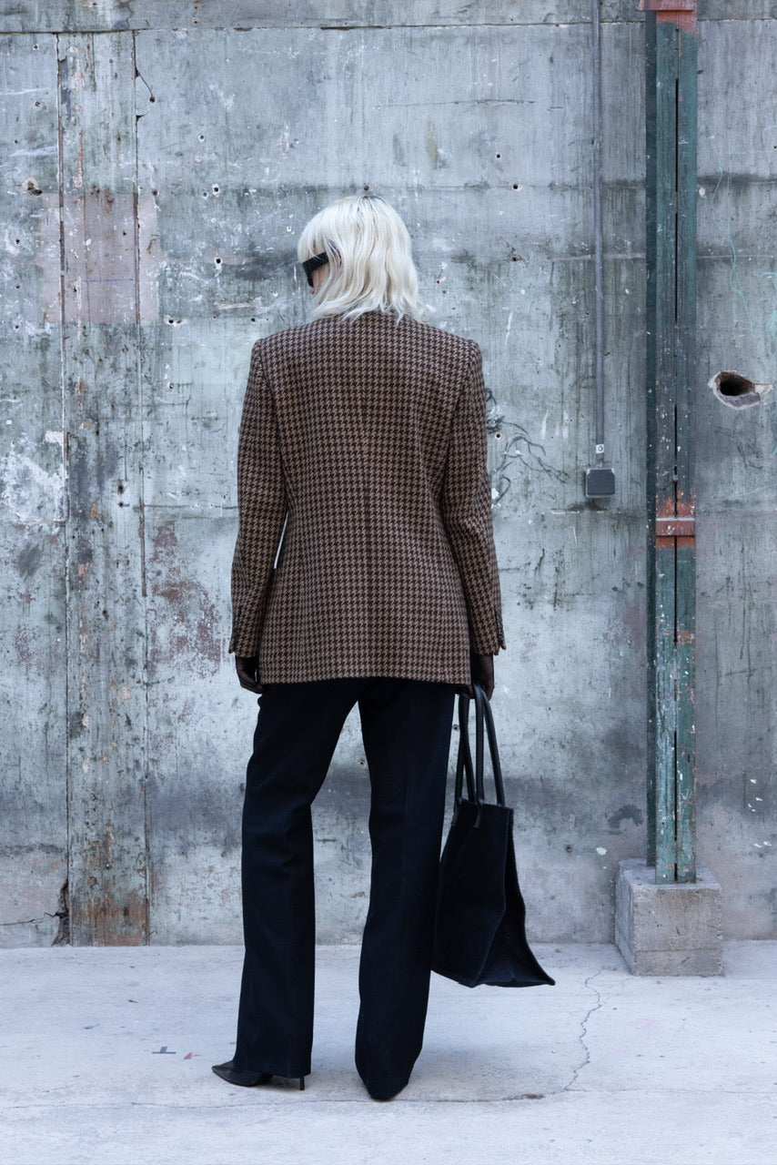 Veste à motif pied de poule